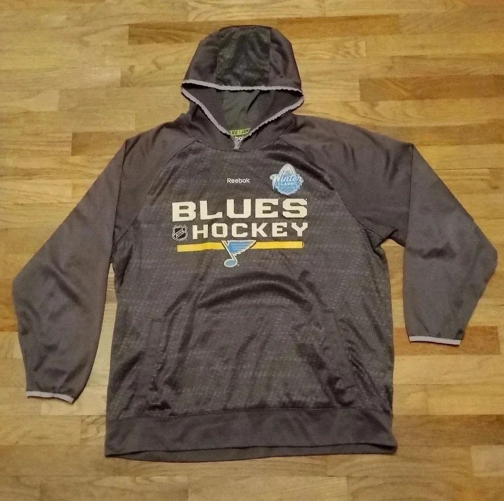 Reebok Center Ice St Louis Blues Winter Classic 2017 Hoodie Large